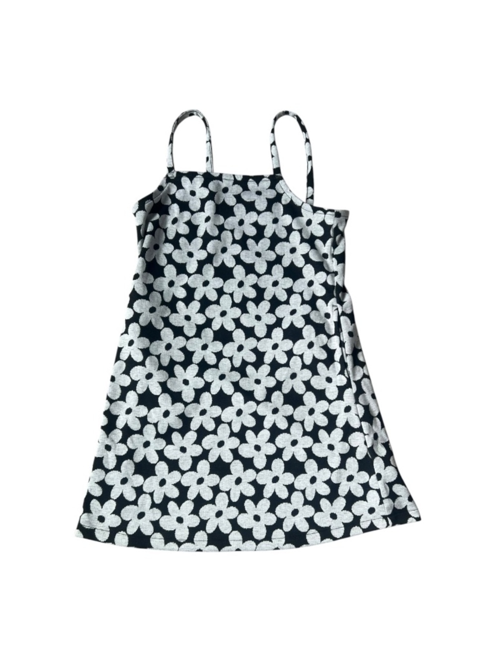 Old Navy Black White Daisy Print Dress Girls Size 8 Medium NWT - Picture 1 of 5